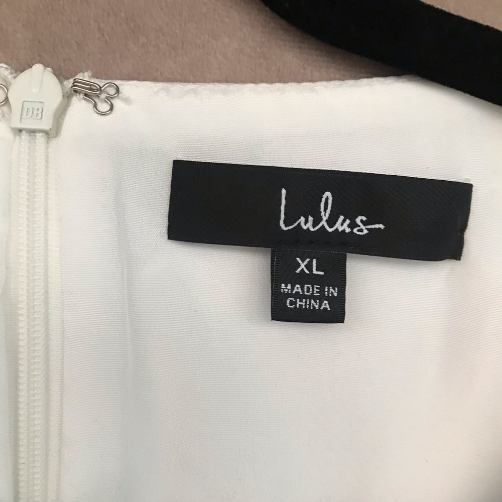 Lulu's Ivory Long Sleeve Wrap-Front Dress - Picture 3 of 5